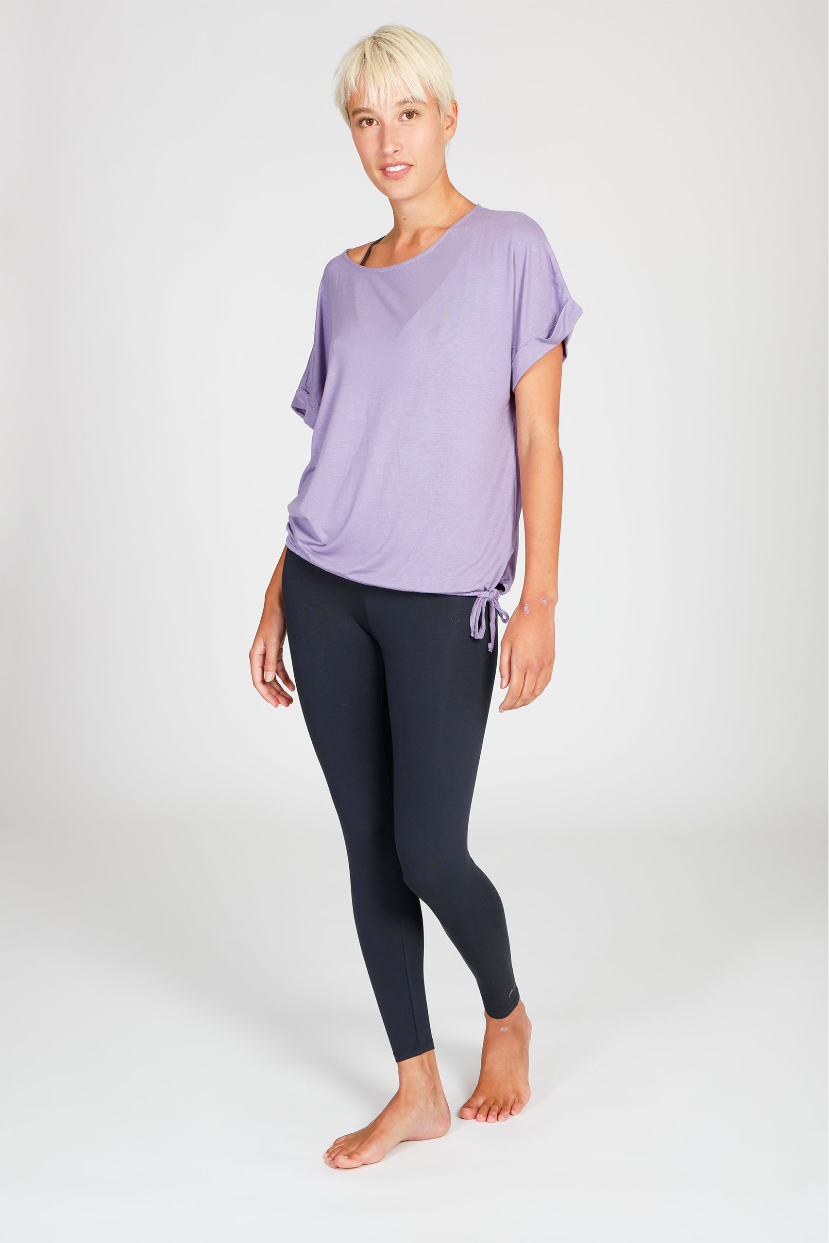 Cosy Tee Twist Violet Love Leg Anthracite