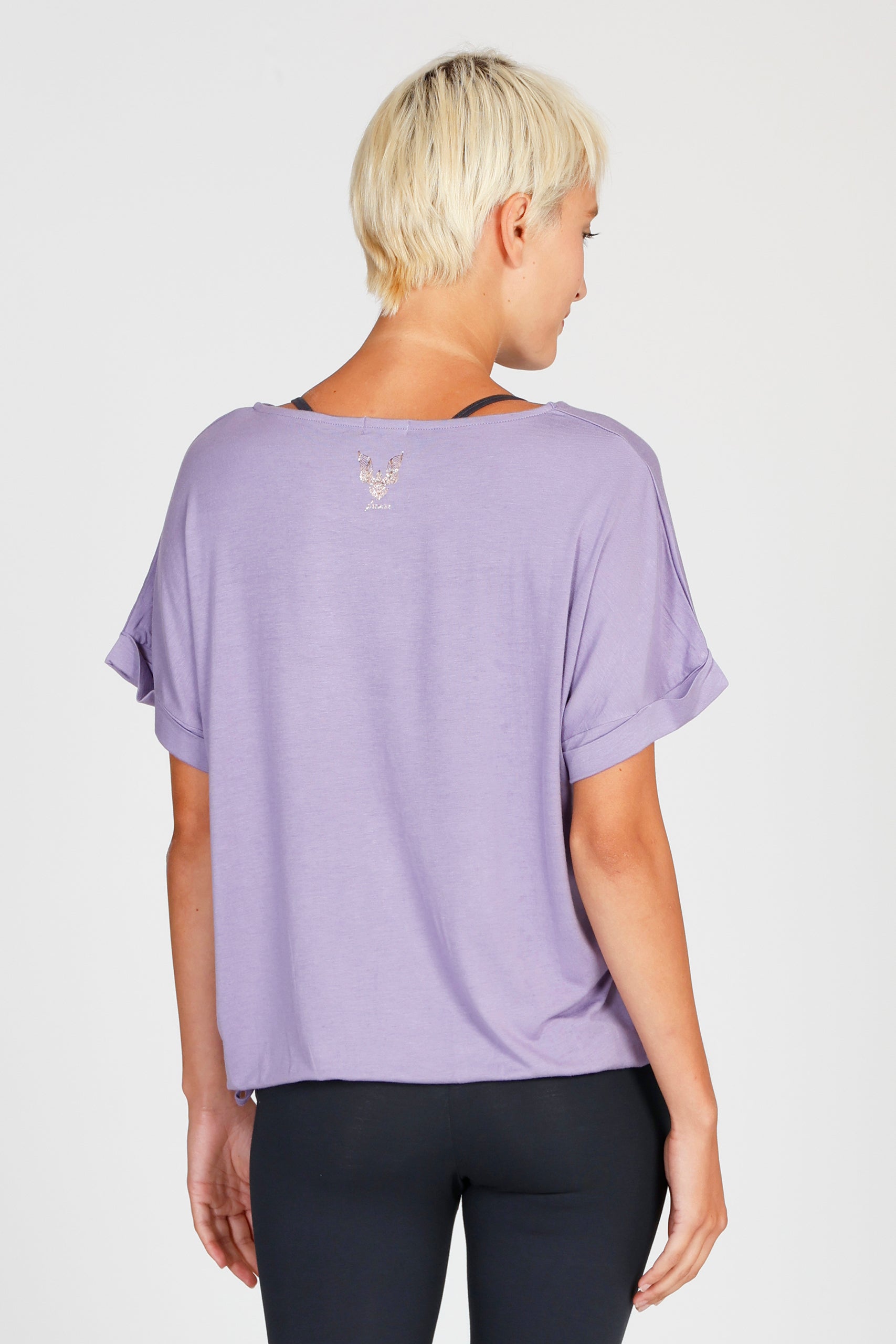 Cosy Tee mit Tunnelzug violet