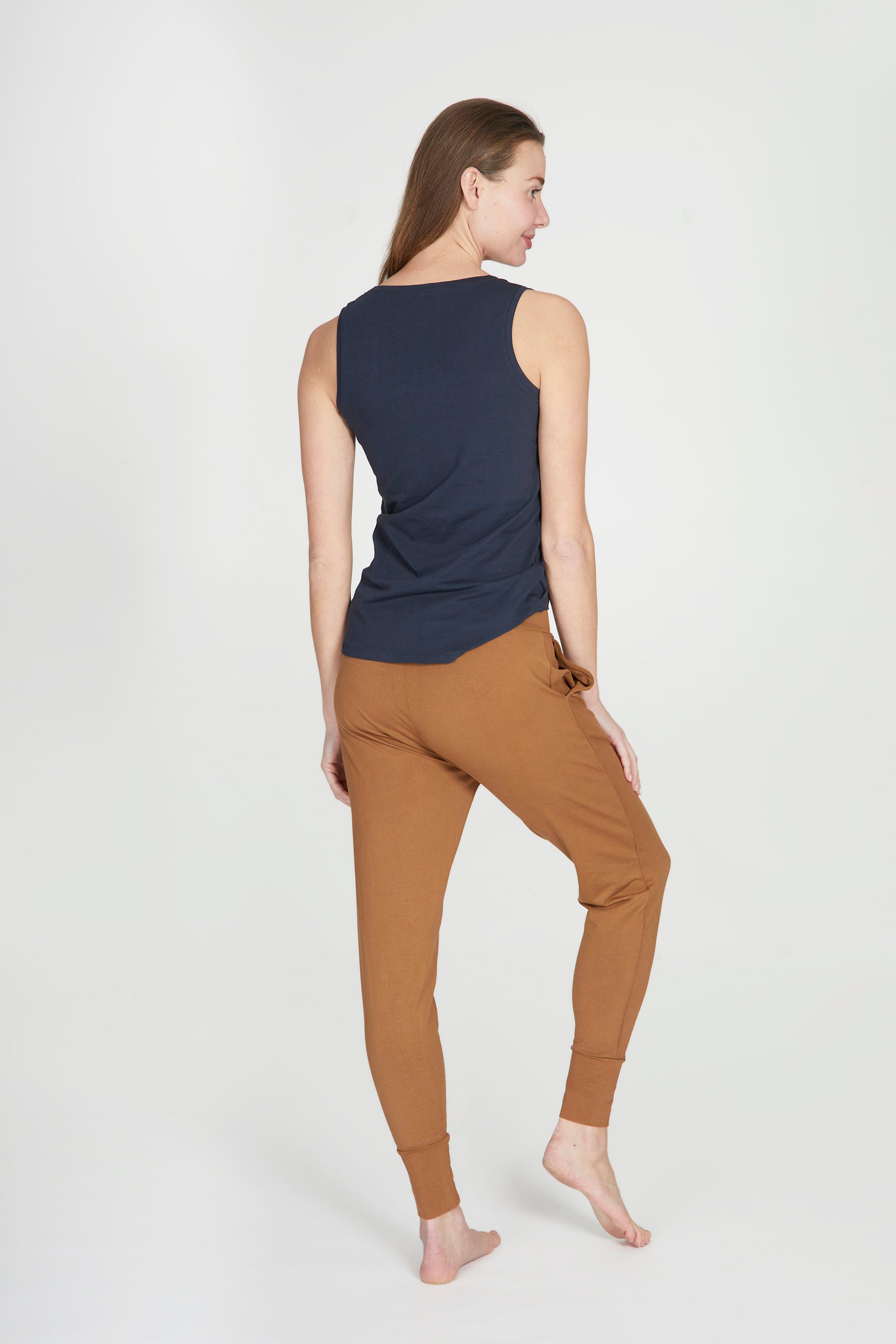 Perfect Tank Anthracite Cosy Pants Maroon