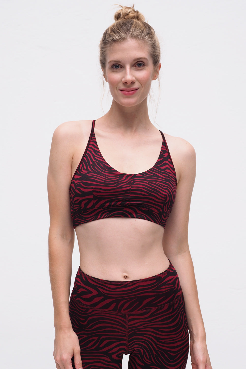Amba Bra Top zebra grape_Kismet Yogastyle