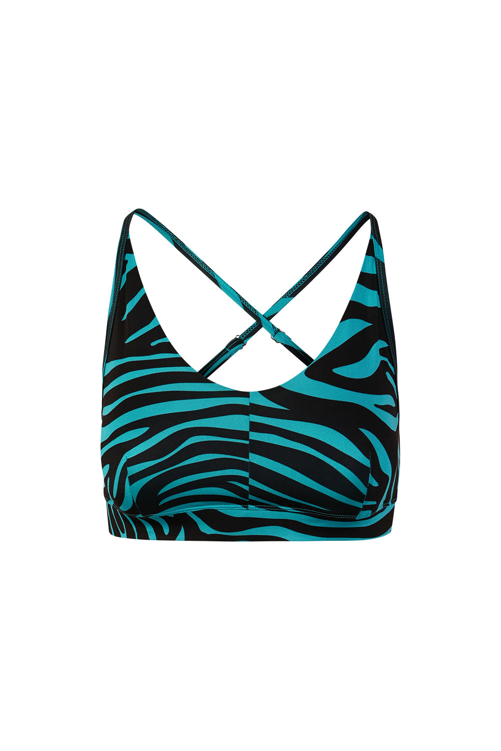 Yoga Bra Top Amba zebra turquoise