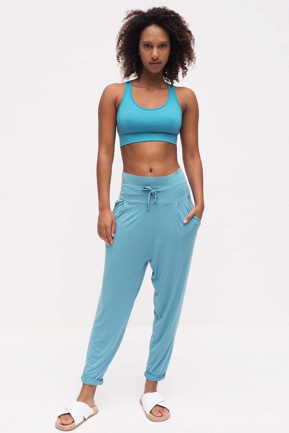 Bali Pant turquoise_Kismet Yogastyle