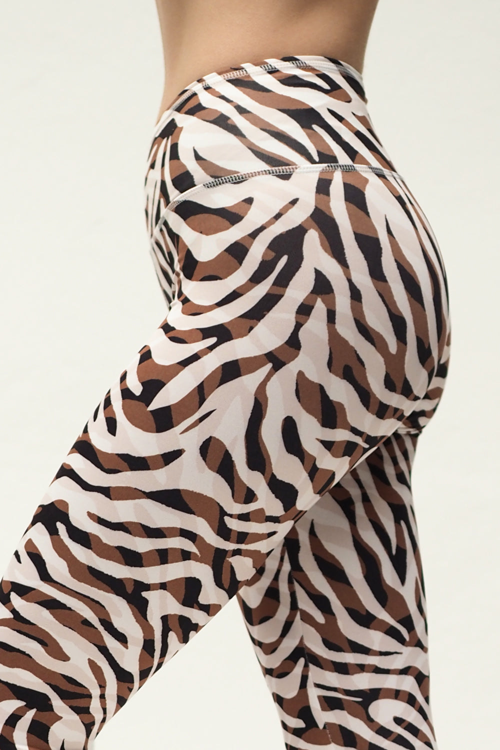 Yoga Leggings Ganga 7/8 - Camou White Brown-Kismet Yogastyle