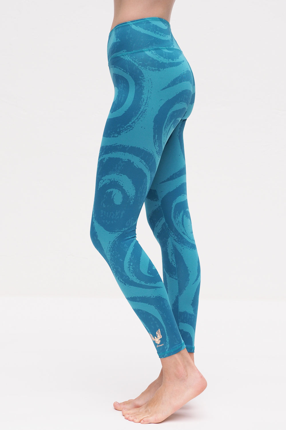 Ganga Leggings circle turquoise_Kismet Yogastyle