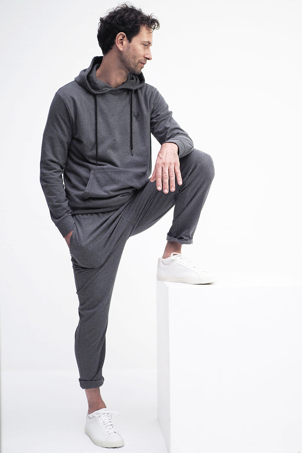 Hoodie Pan grey marl - Kismet Yogastyle