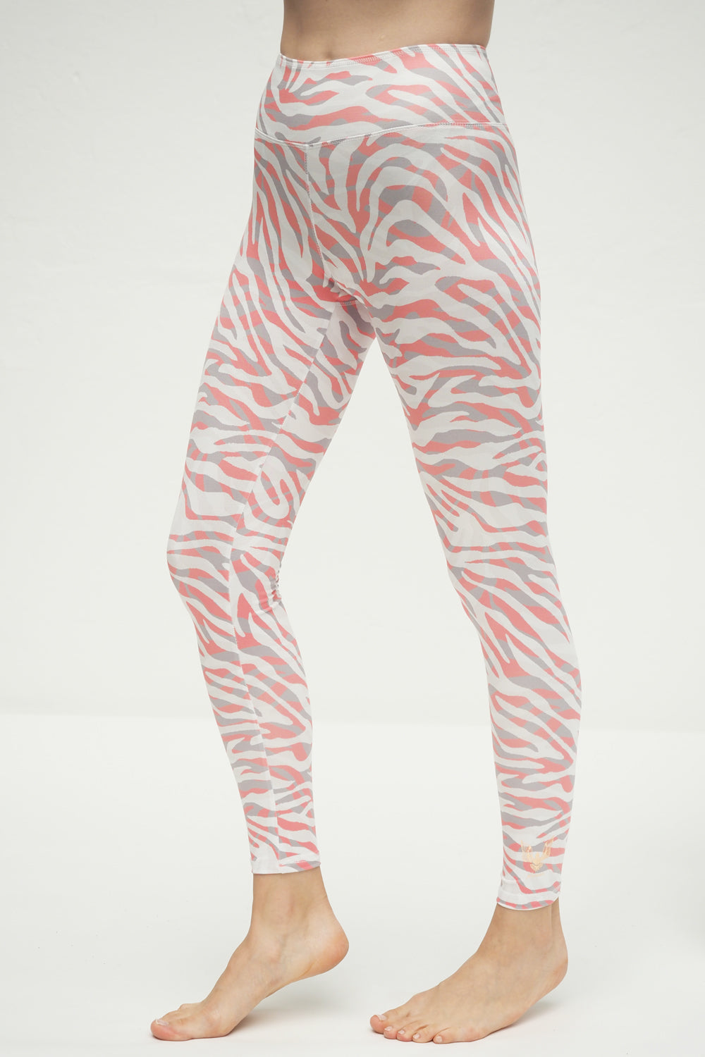 Yoga Leggings Ganga 7/8 - Wild Rose-Kismet Yogastyle-side view