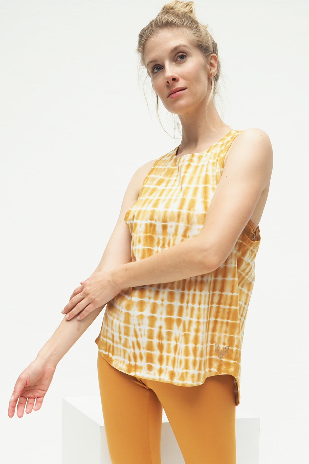Shakti Tank - Batik Gold-Kismet Yogastyle-front