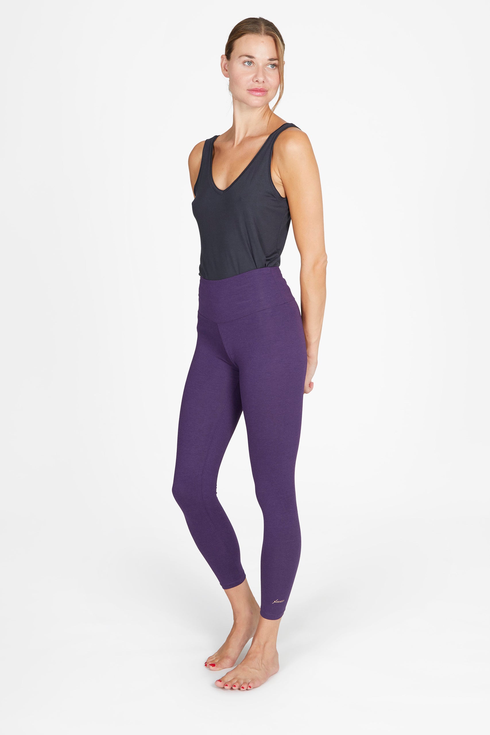 Cosy Tank Twist Anthracite Love Leg Plum