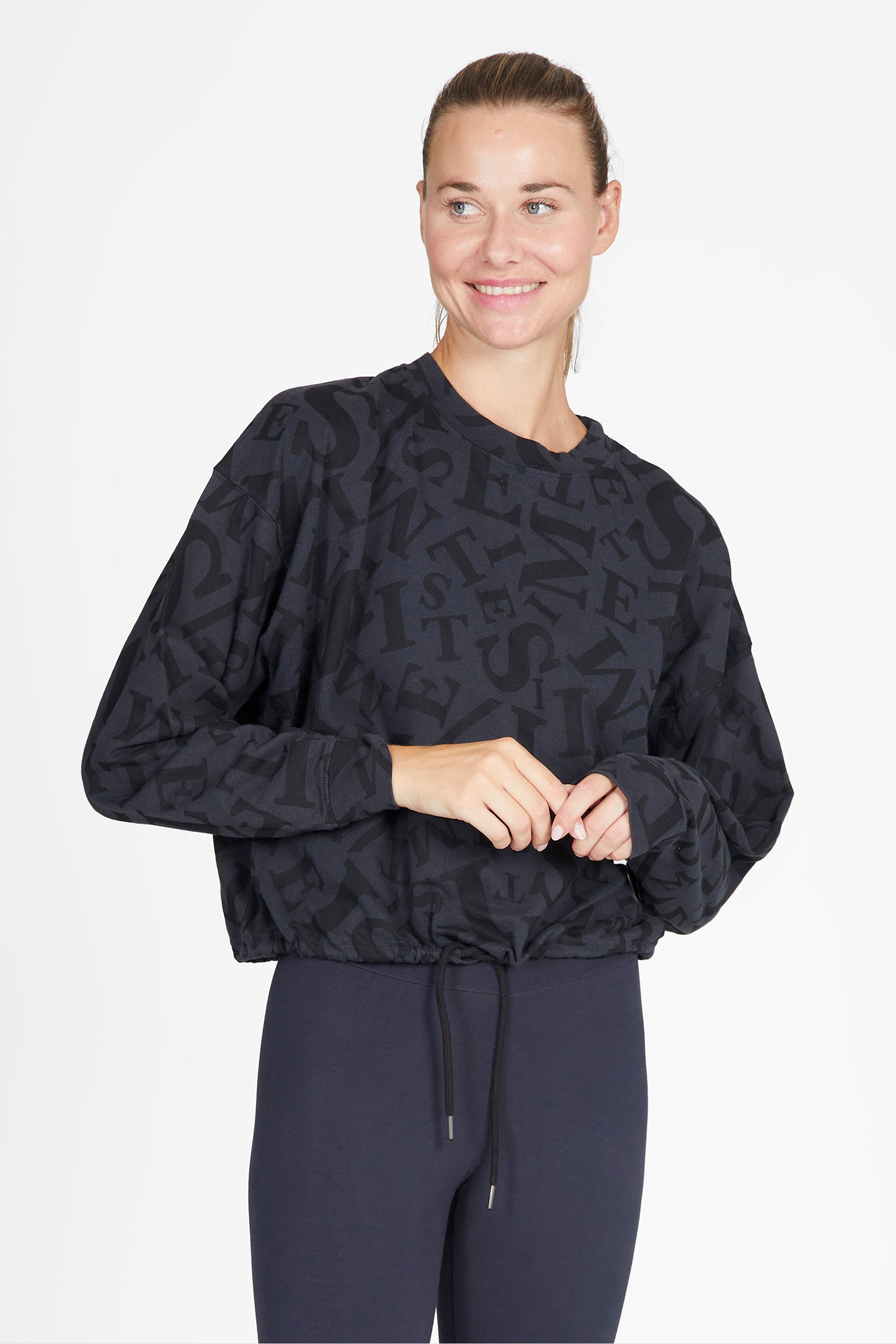 Cosy Sweater Anthracite Typo