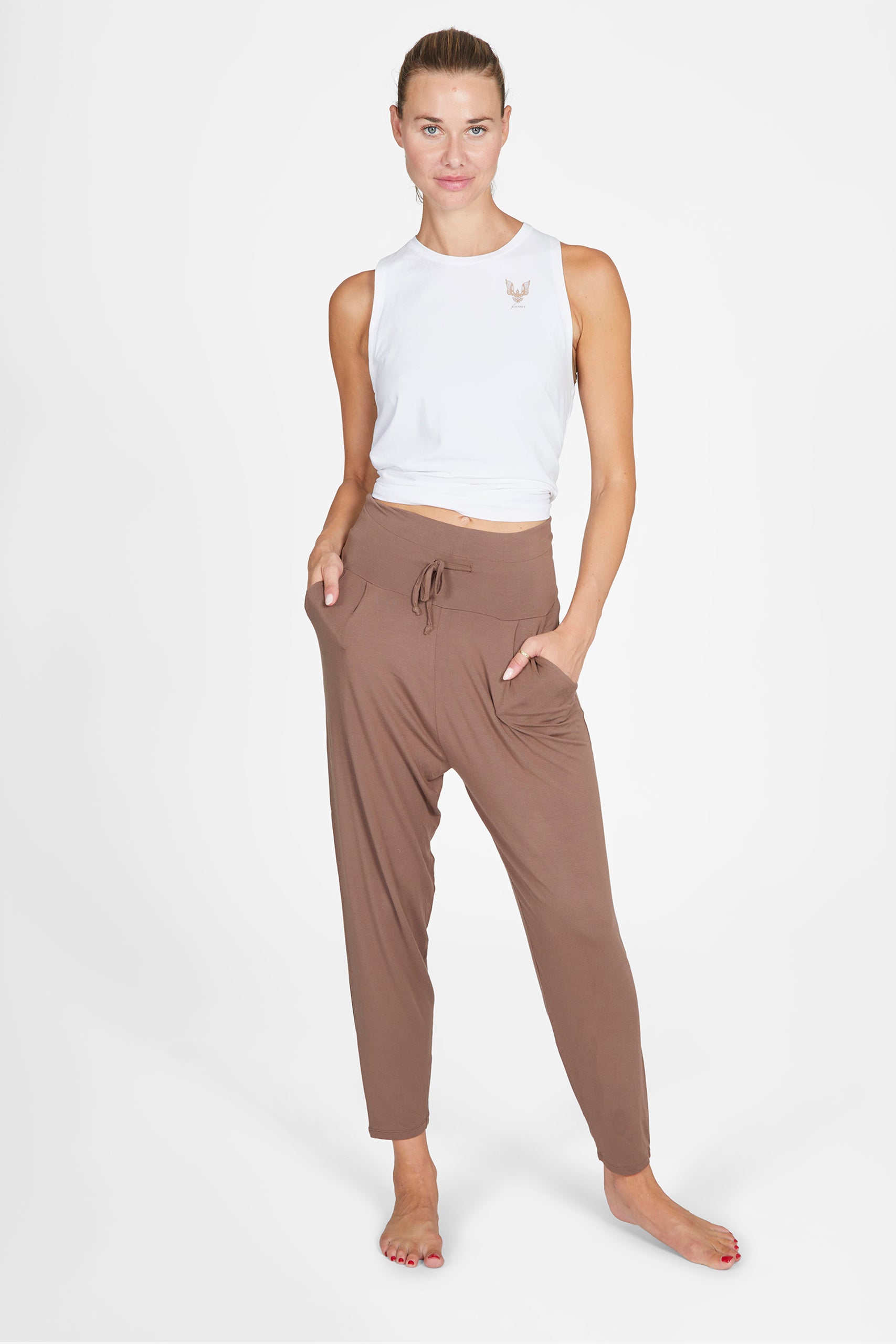 Tank Shakti White Bali Pants Cinnamon