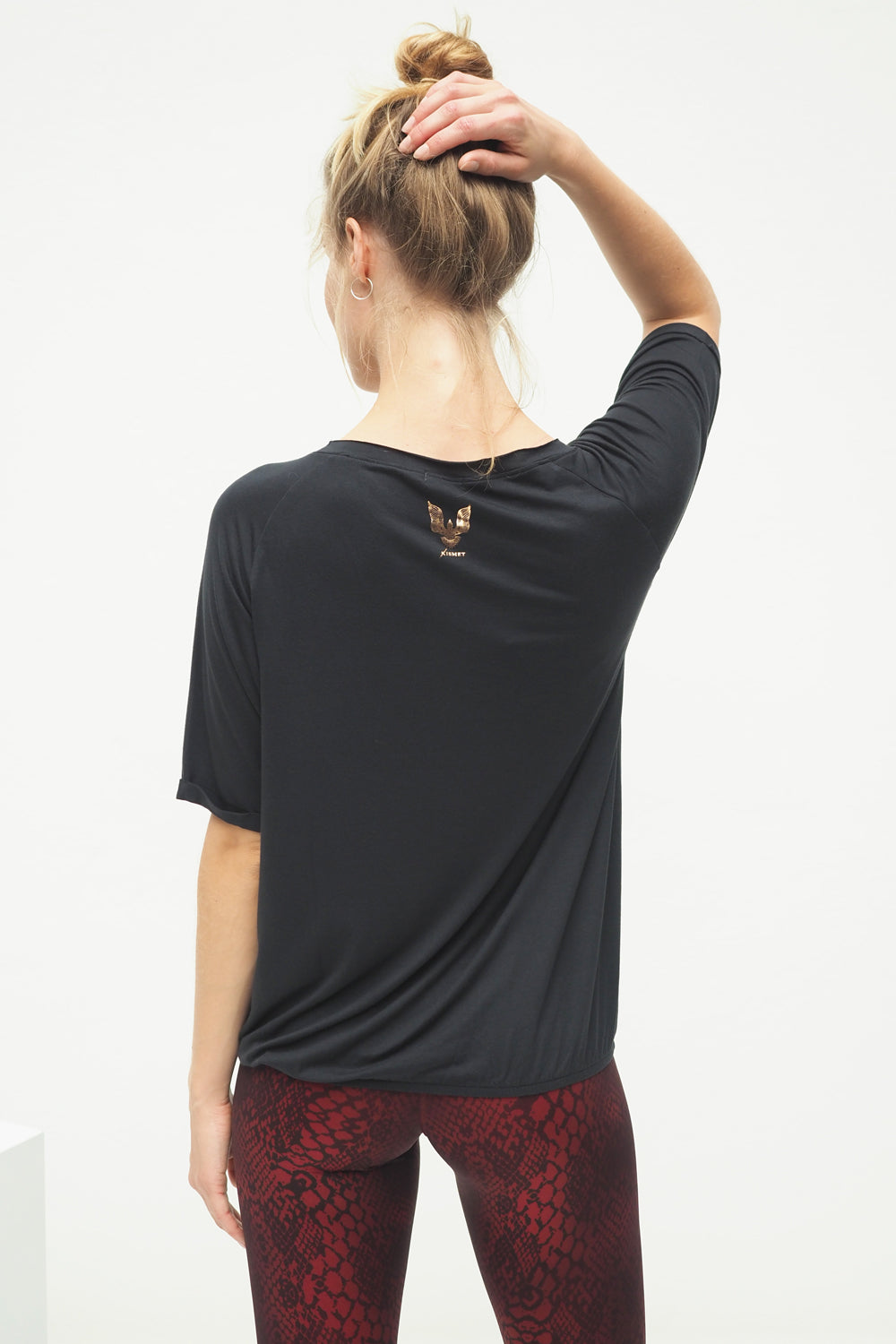 Yoga Tee Jivana - Anthracite back view 2