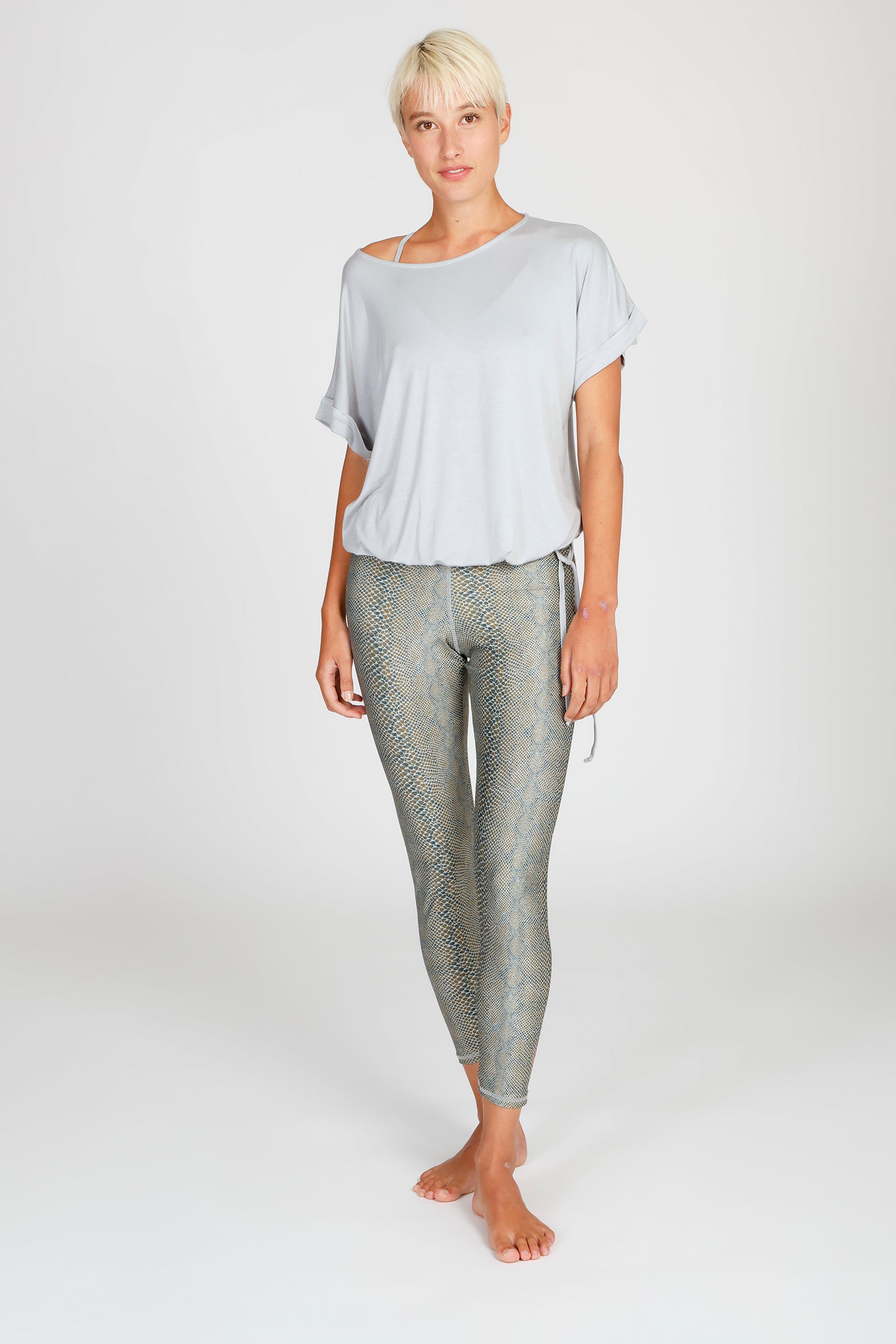 Cosy Tee mit Tunnelzug stone