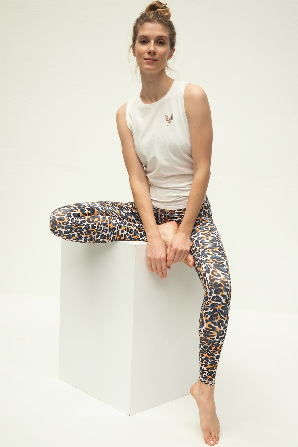 Yoga Leggings Ganga 7/8 - Goodvibes White-Kismet Yogastyle