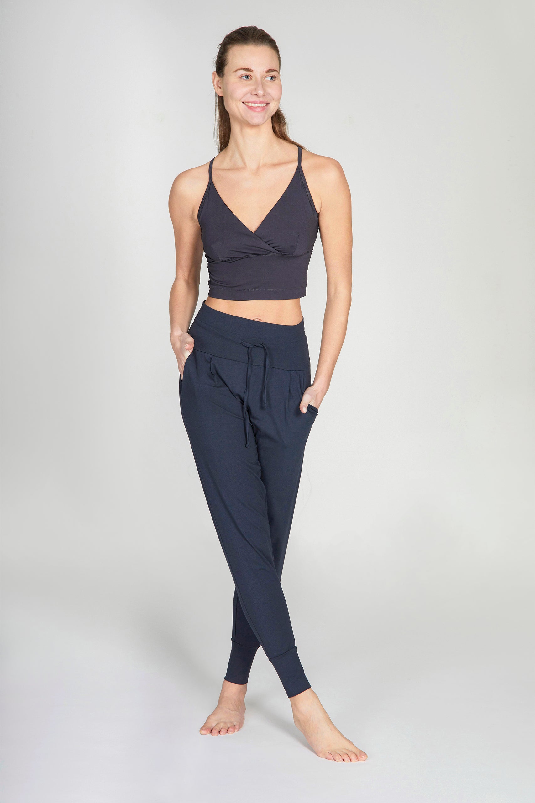 Love Crop Top Anthracite Cosy Pants Anthracite
