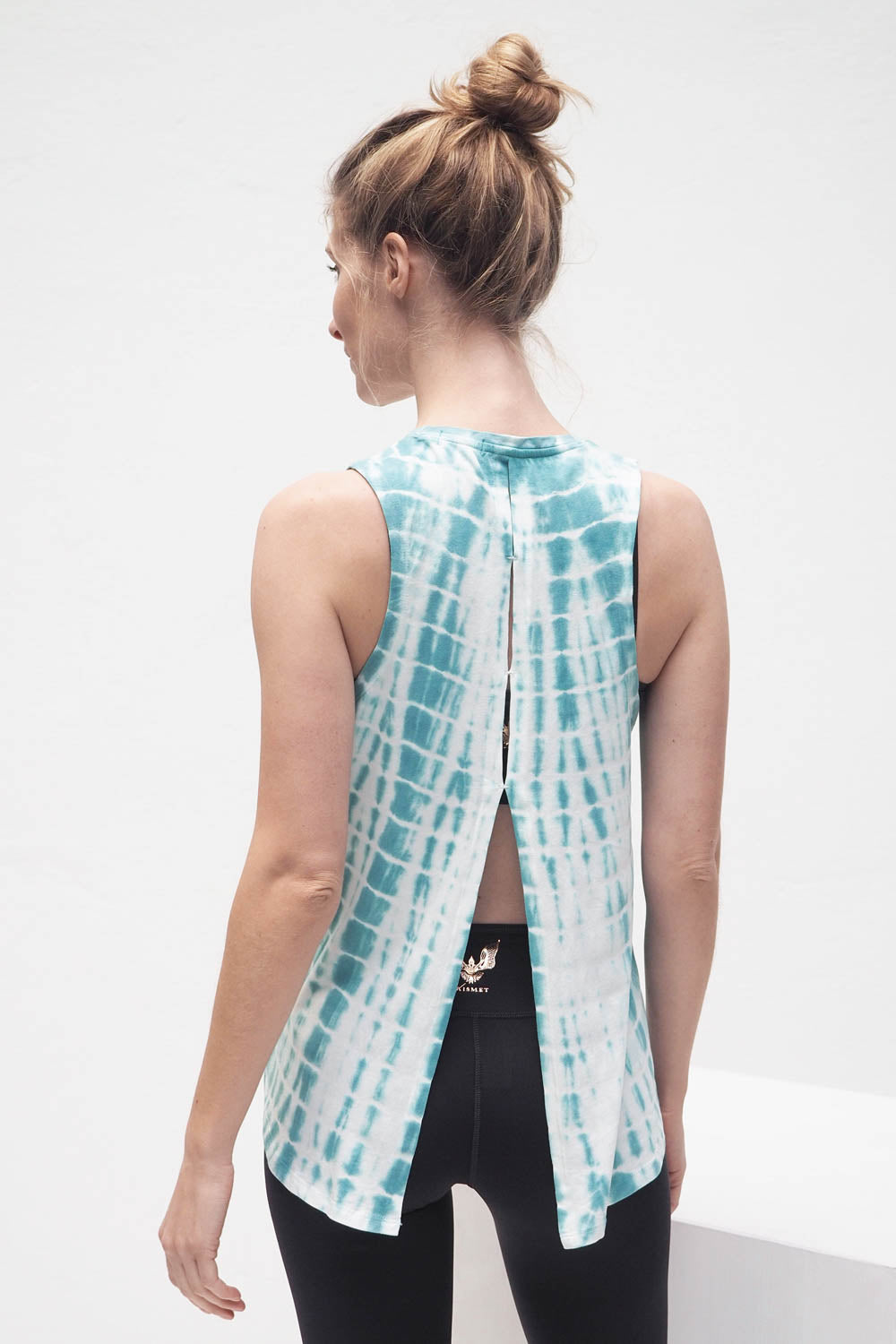 Shakti Tank_batik turquoise_Kismet Yogastyle